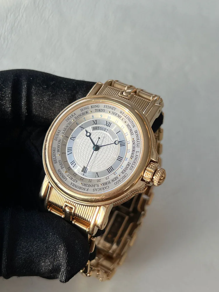 Breguet Marine Hora Mundi Time Zones World Gold Bracelet